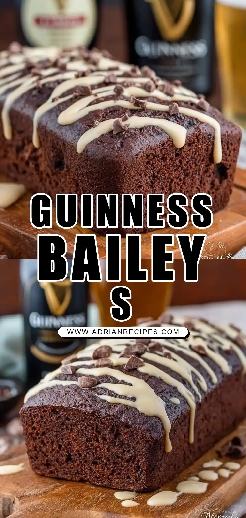 Guinness Chocolate Bread with Bailey’s Drizzle