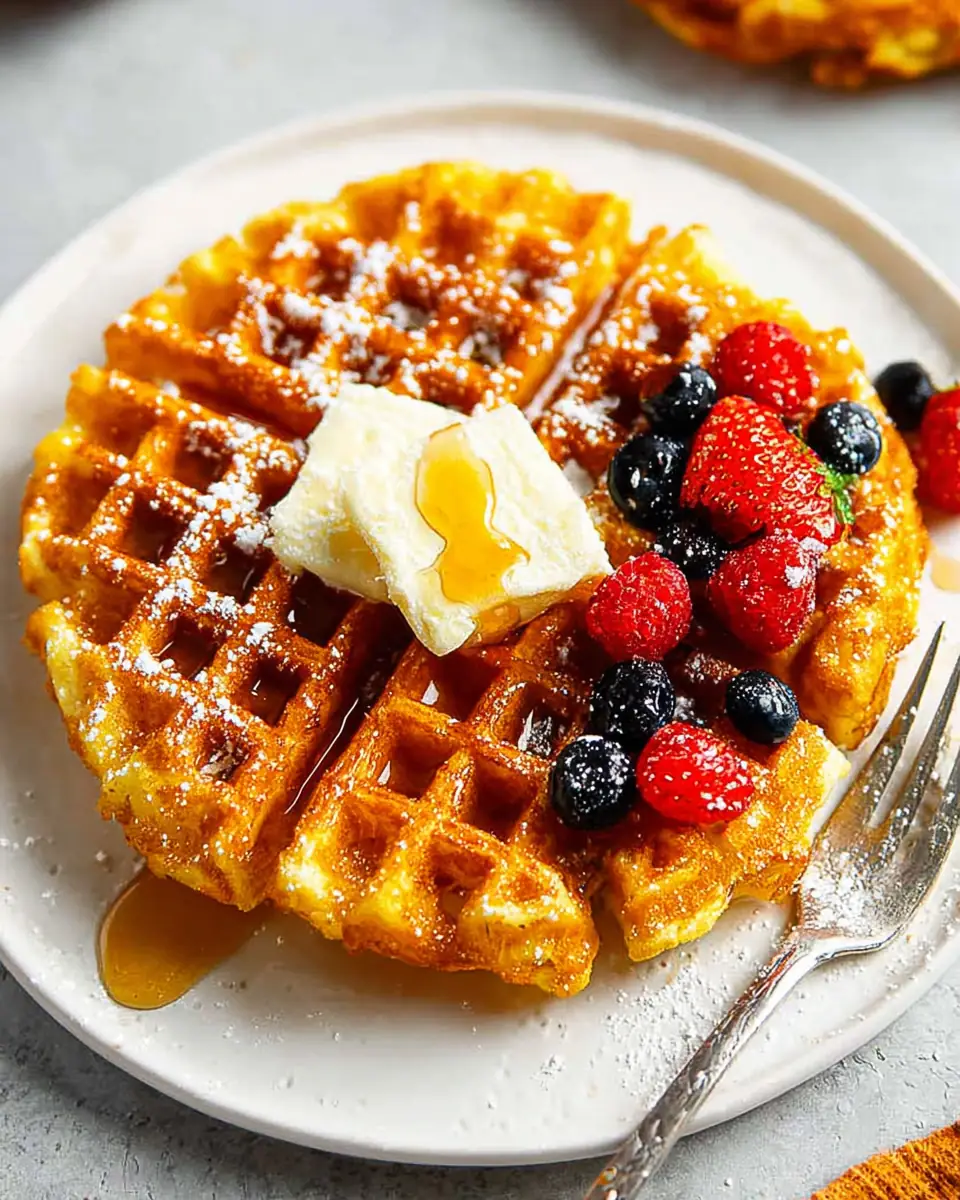 A delicious plate of Homemade Waffles