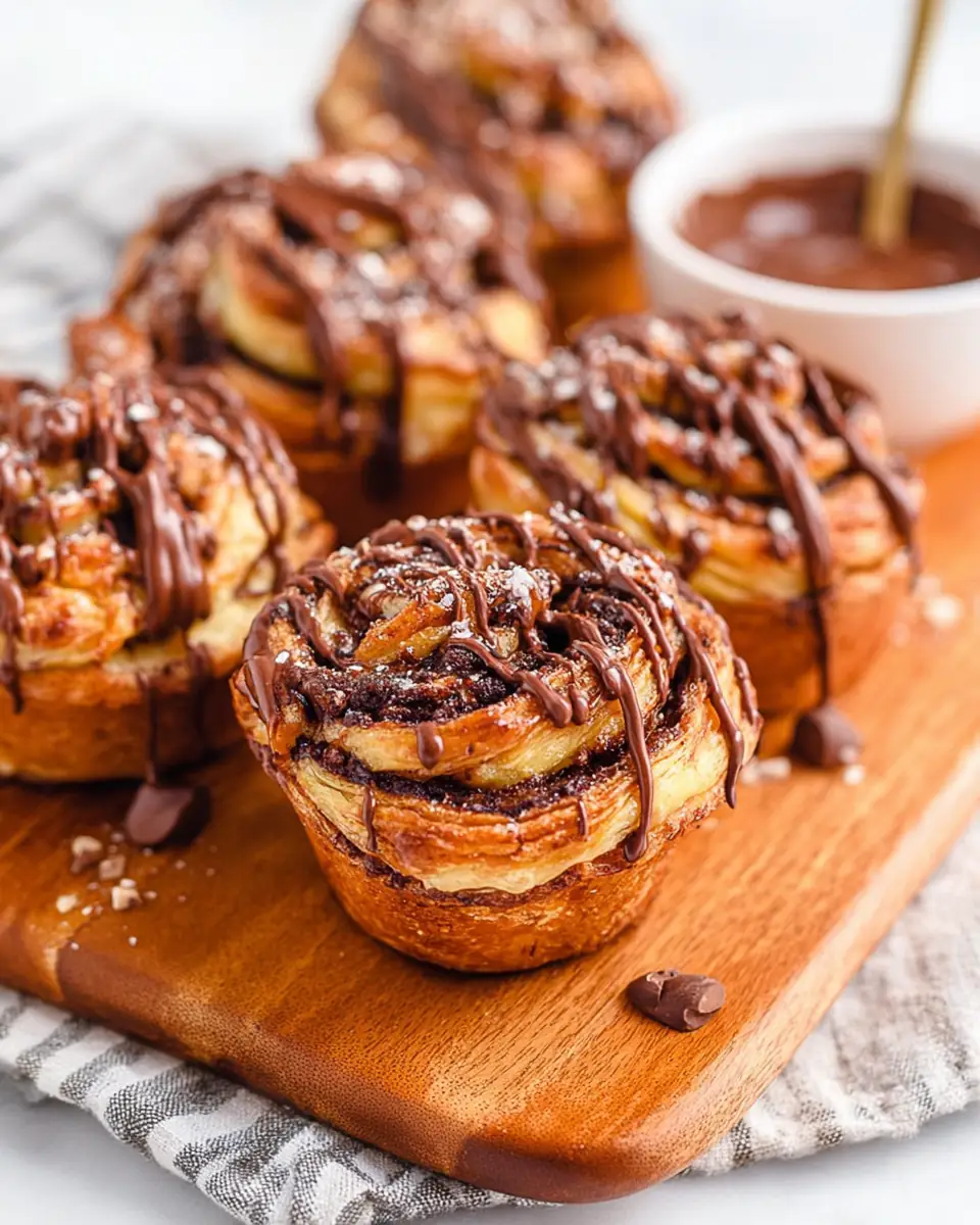 A delicious plate of Nutella Cruffins
