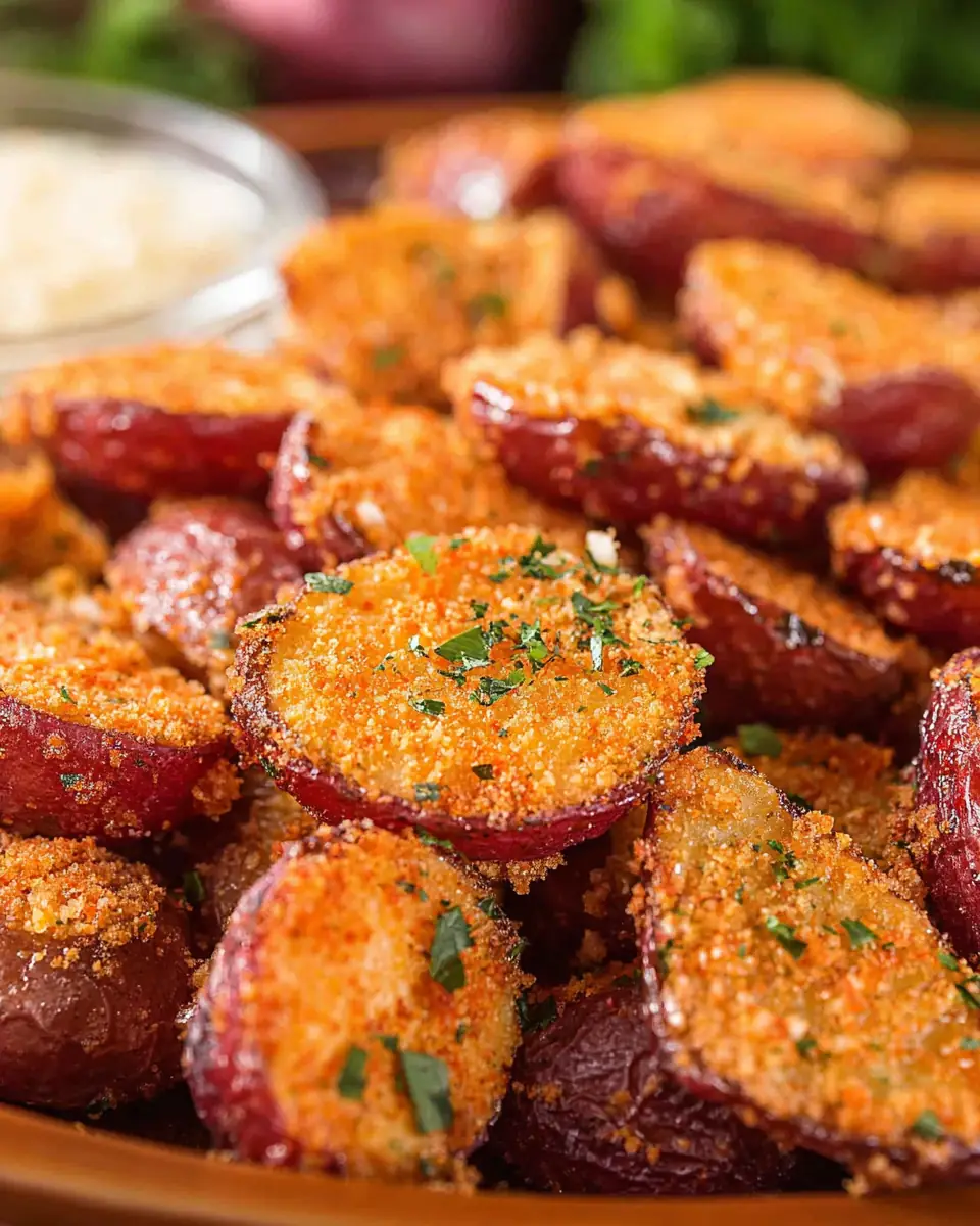 A delicious plate of Parmesan Roasted Potatoes