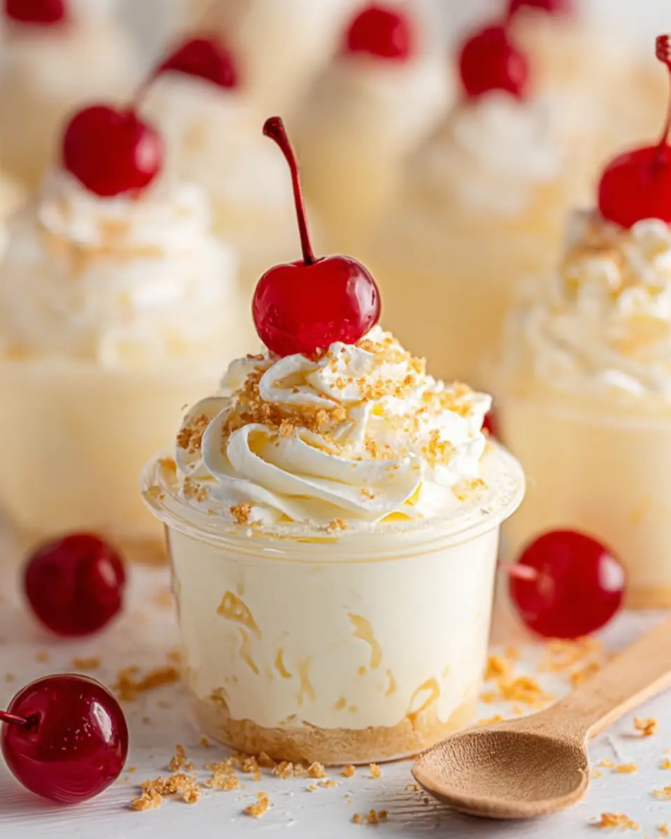 A delicious plate of RumChata Cheesecake Pudding Shots