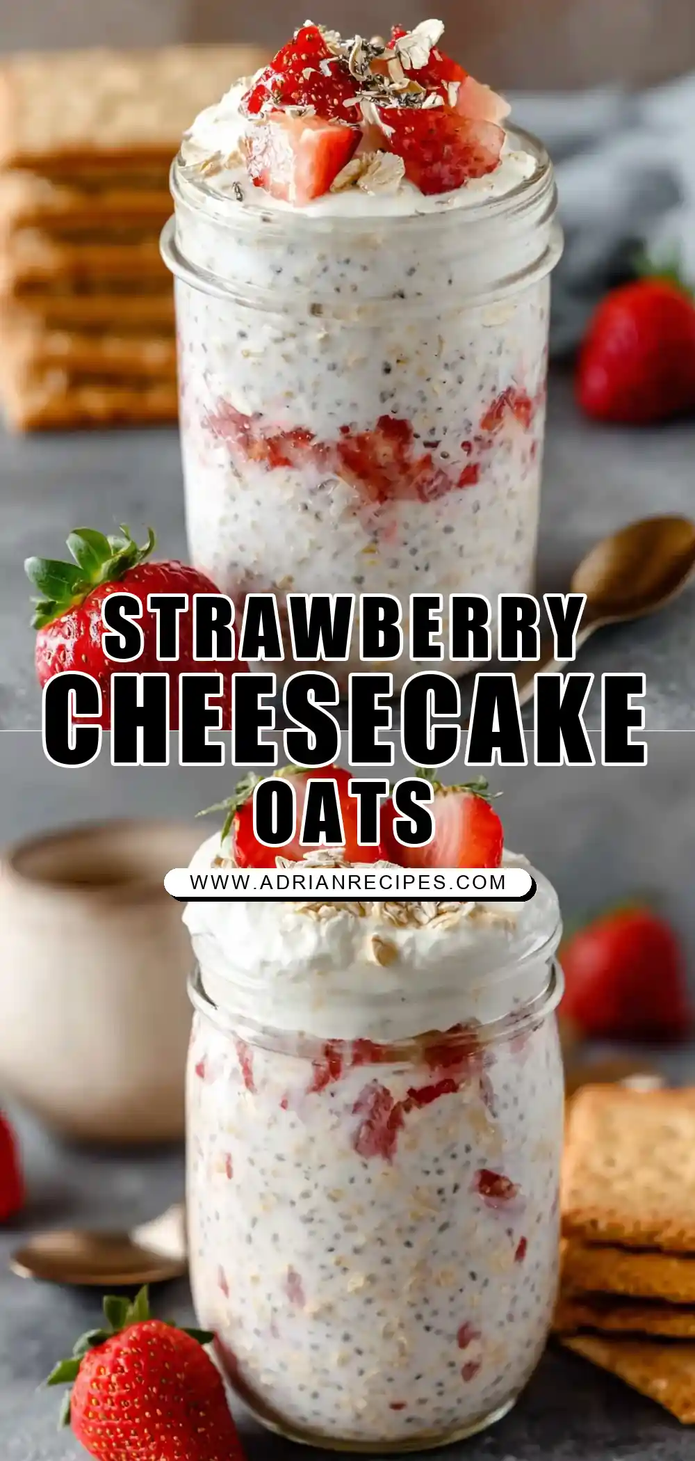 Strawberry Cheesecake Overnight Oats