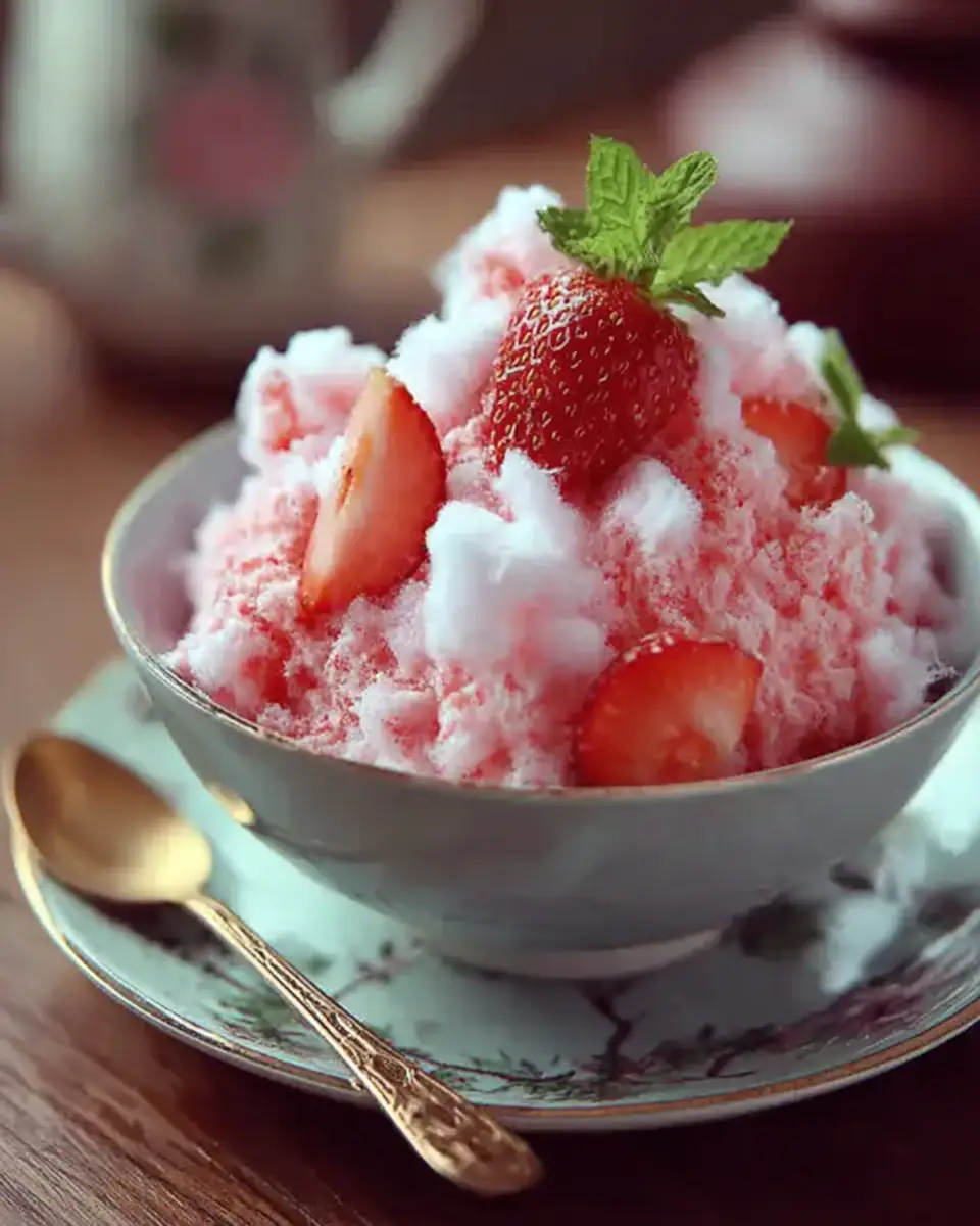 A delicious plate of Strawberry Cotton Candy Salad