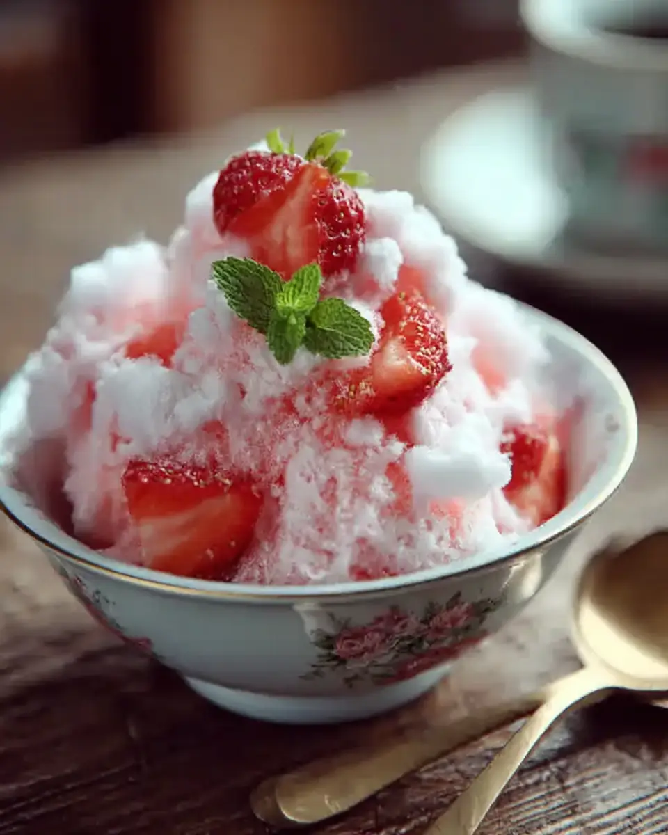 A delicious plate of Strawberry Cotton Candy Salad